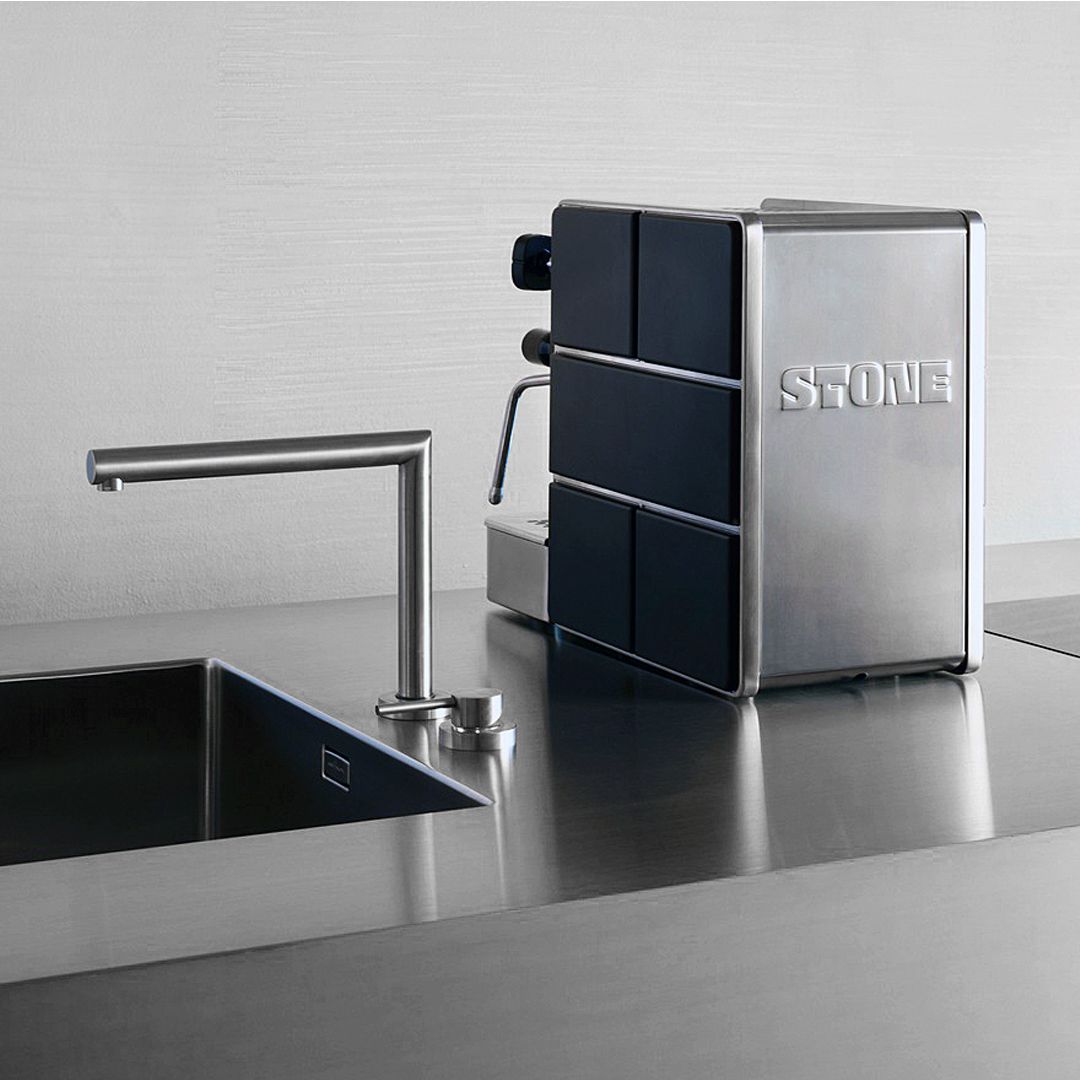 Stone Espresso Machine on Clean Bench Top